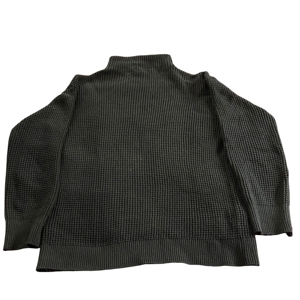 Michael Kors Womens Black Waffle Knit Mock Neck Pullover Sweater Small - Picture 3 of 5